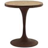 Drive 30&quot; High Brown Small Round Modern Dining Table