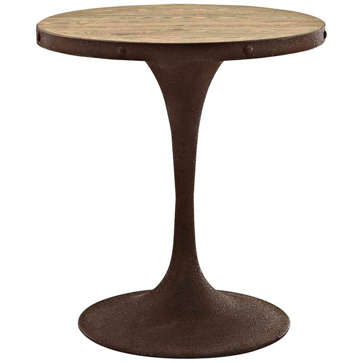 Drive 30 High Brown Small Round Modern, Small Round Wood Tables