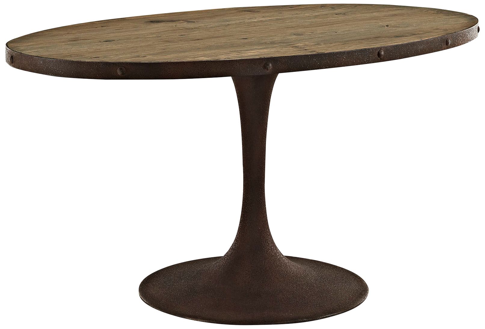 Drive 60" Wide  Brown Medium Oval Dining Table