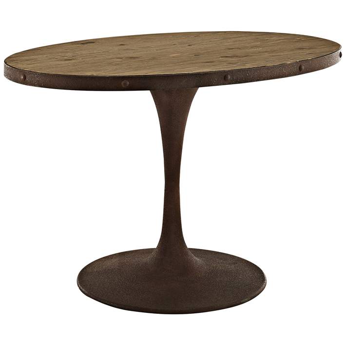 Drive 47 Wide Brown Small Oval Dining, Oval Pedestal Table Small