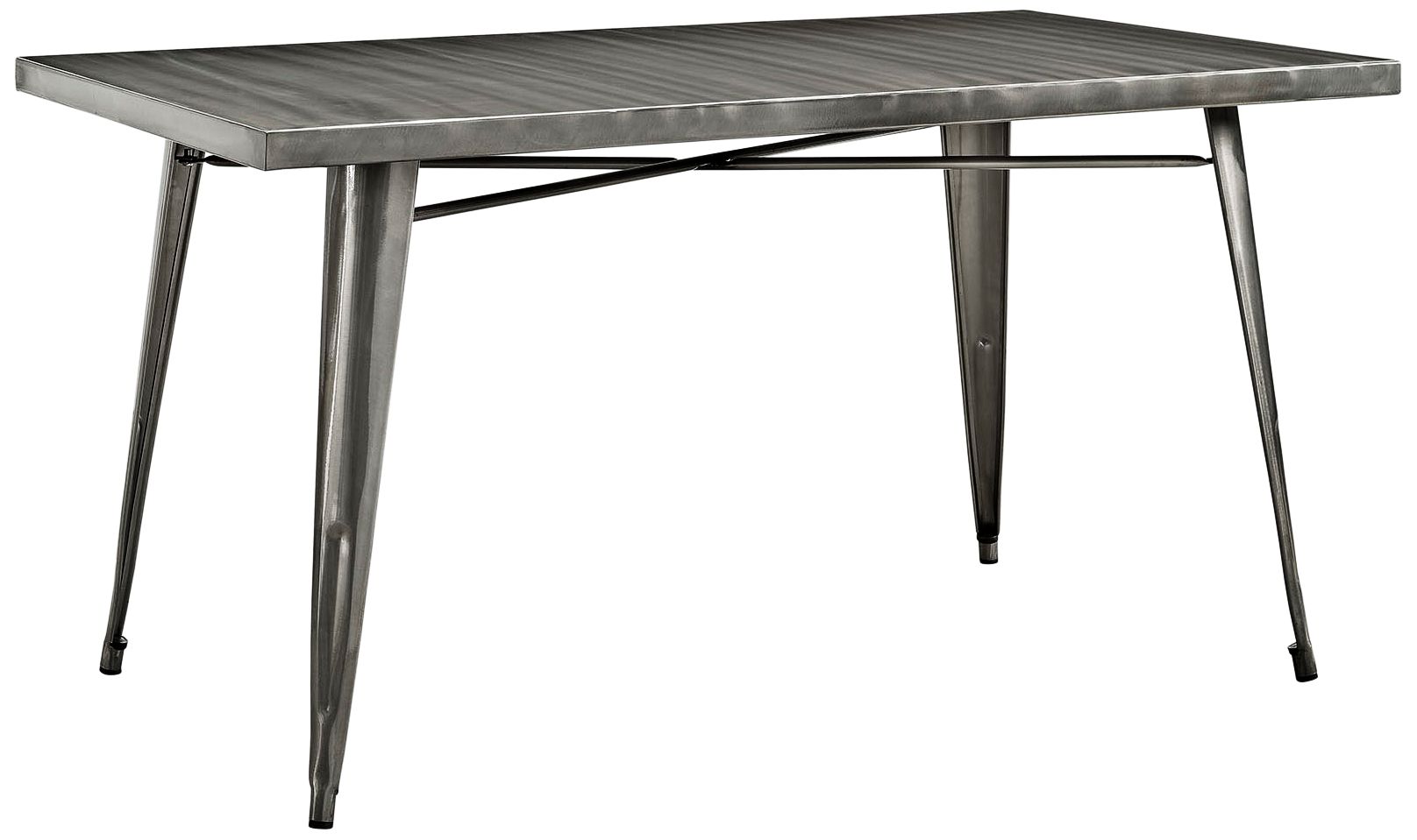 Alacrity 59 1/2" Wide Gunmetal Gray Rectangular Dining Table