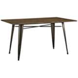 Alacrity 59&quot; Wide Brown and Gray Rectangular Dining Table
