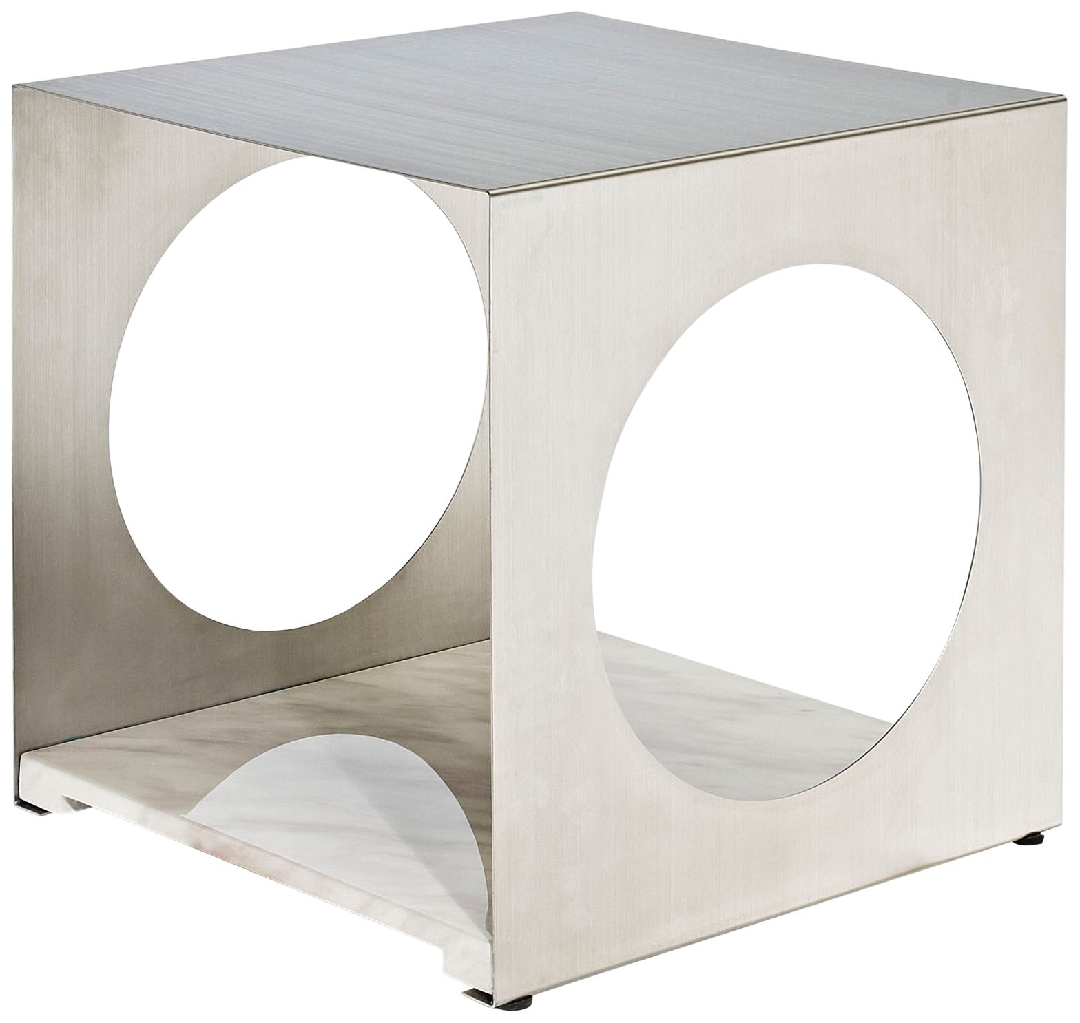 Surpass 19 1/2" Wide White Finish Modern Side Table