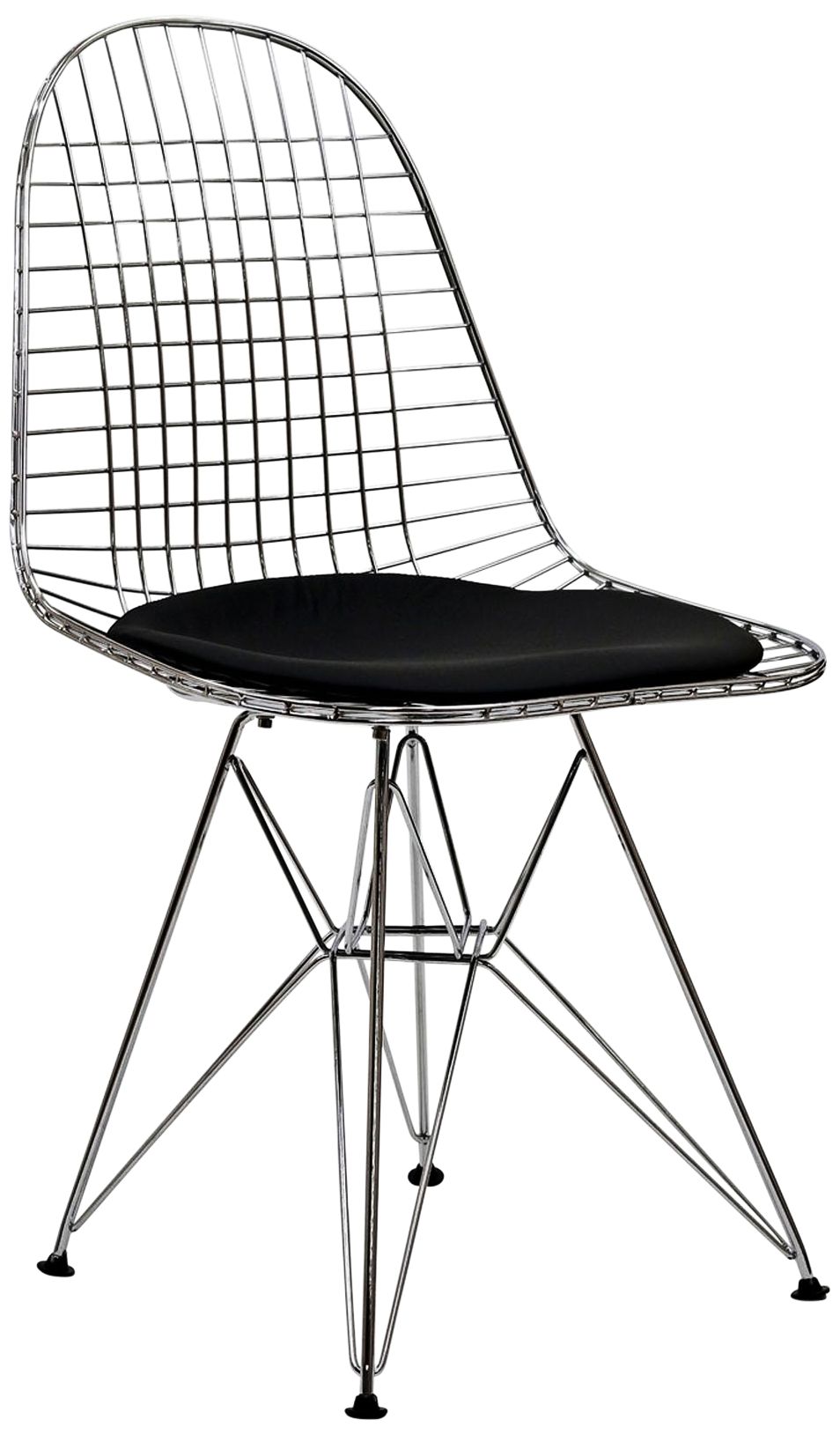 Tower Black Vinyl Indoor-Outdoor Dining Side Chair