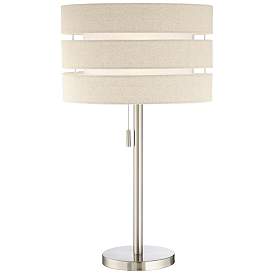 Lite Source Falan Brushed Nickel Modern Table Lamp