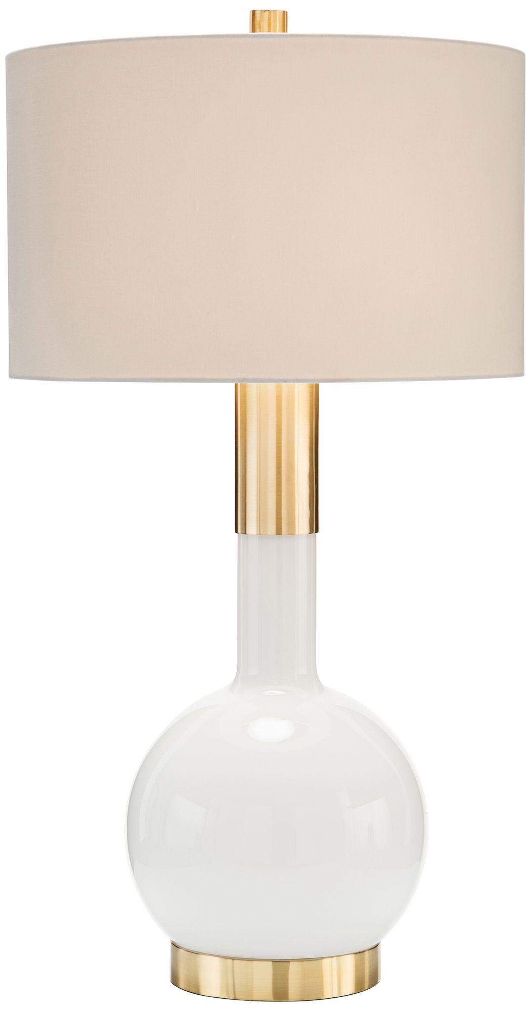 John Richard Regan Gold and White Glass Jar Table Lamp