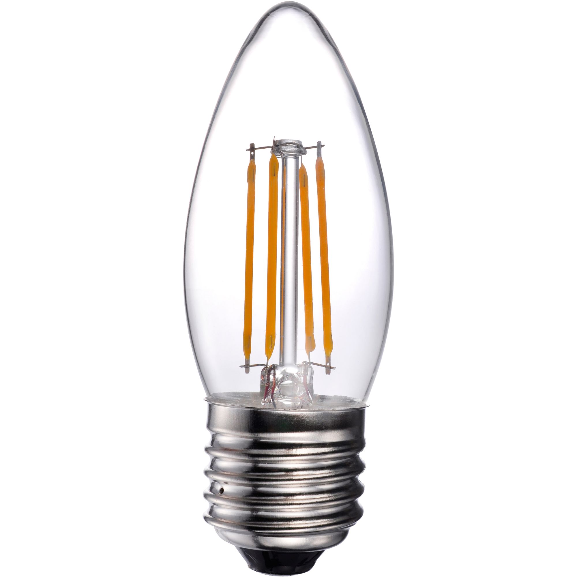 40W Equivalent Clear 4W LED Dimmable Filament Torpedo E26