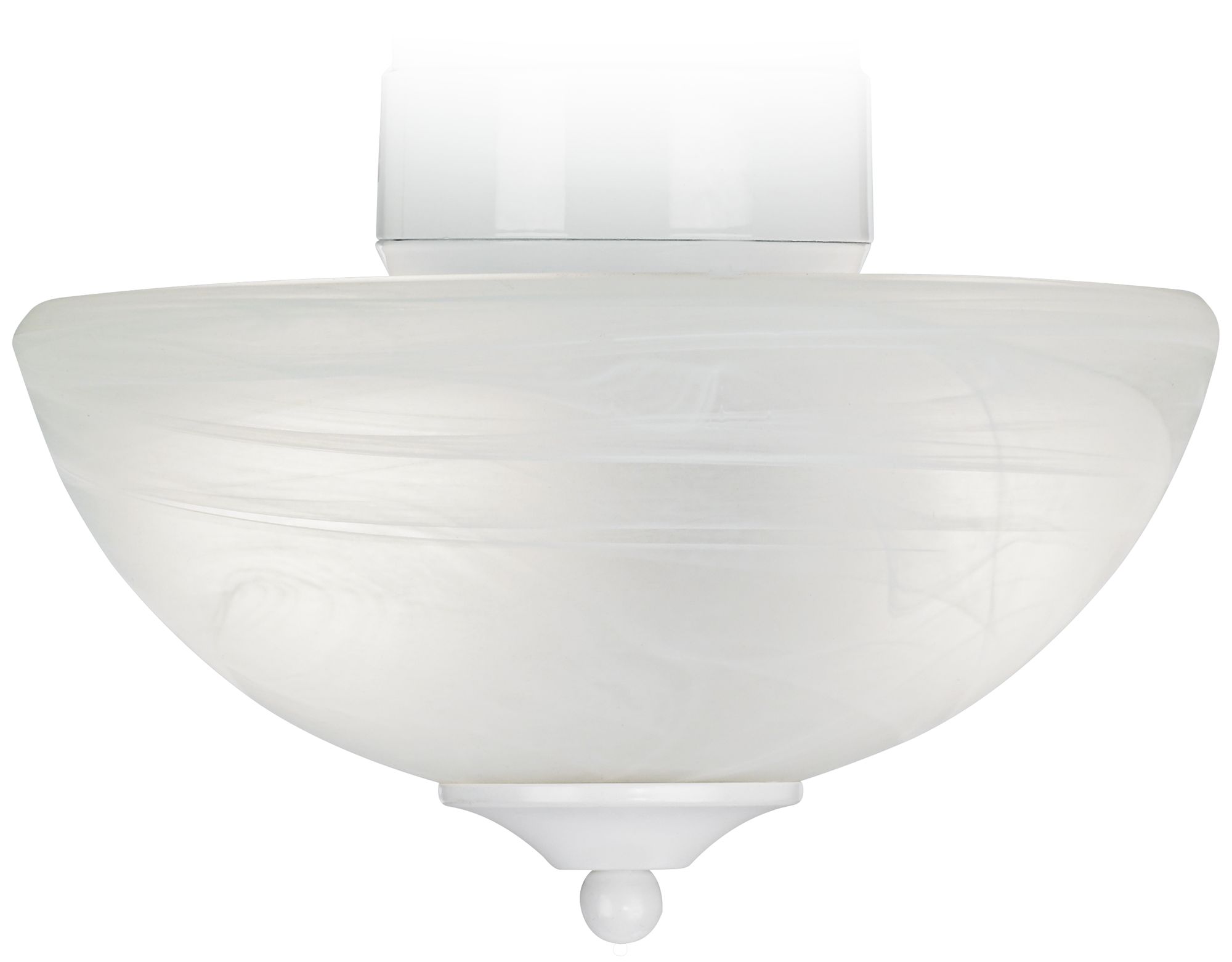White Finish Alabaster Glass Energy Star LED Light Kit