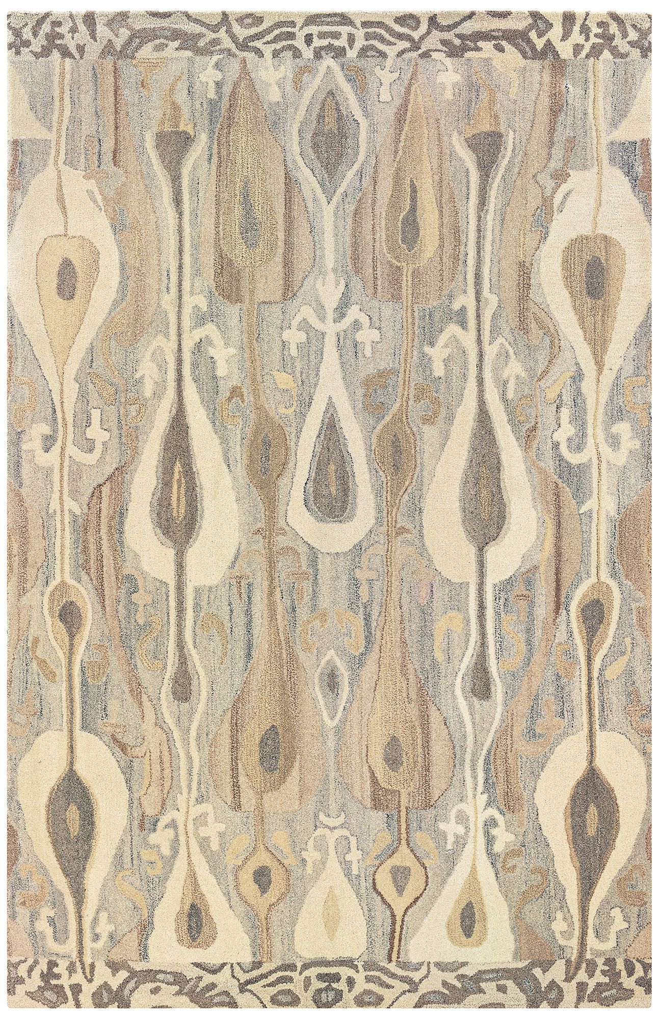 Anastasia 68000 Gray and Beige Wool Area Rug