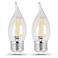 35W Equivalent Clear 4.5W LED Dimmable Flame-Tip 2-Pack