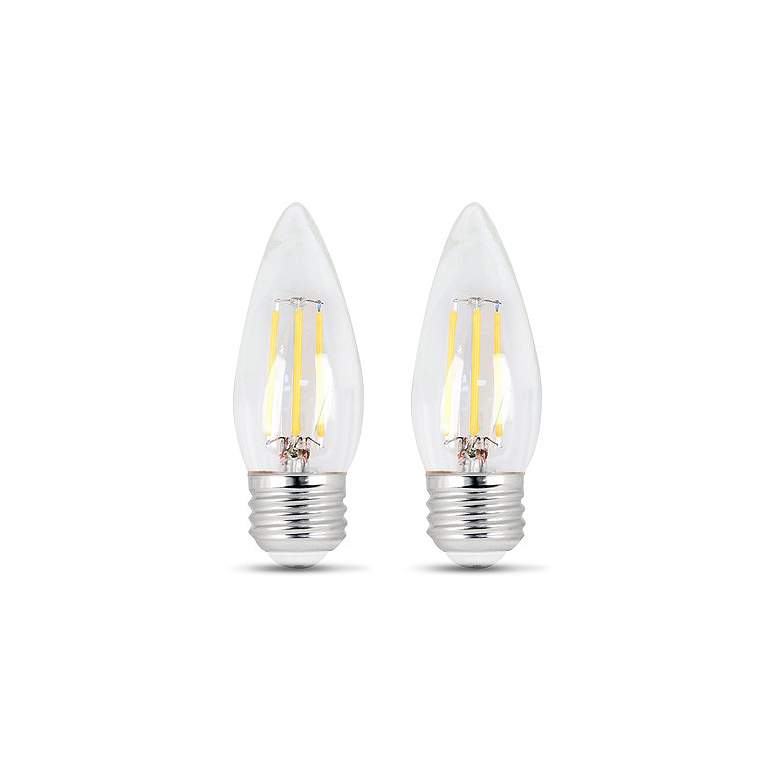 60W Equivalent Clear 6W LED Dimmable Torpedo Bulb 2-Pack