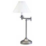Club Collection Antique Silver Swing Arm Desk Lamp