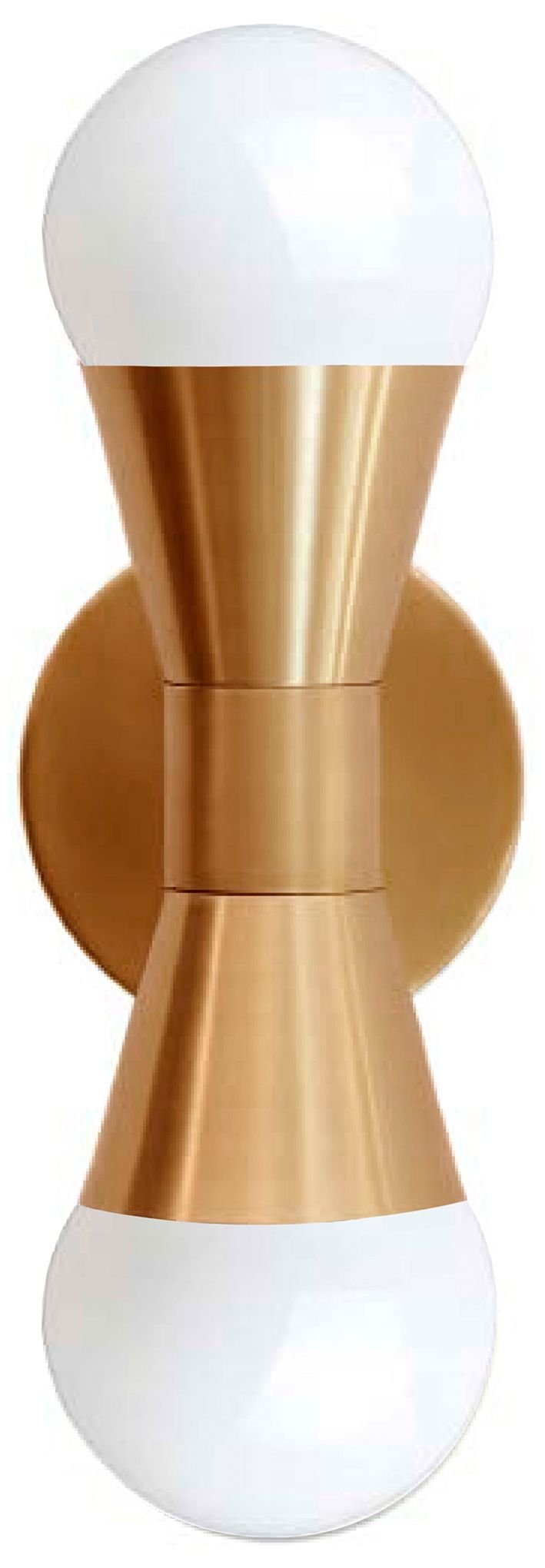 Fortuna 7 1/4" High Aged Brass 2-Light Wall Sconce