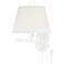 Amelie White Swing Arm Plug-in Wall Lamp by Barnes and Ivy