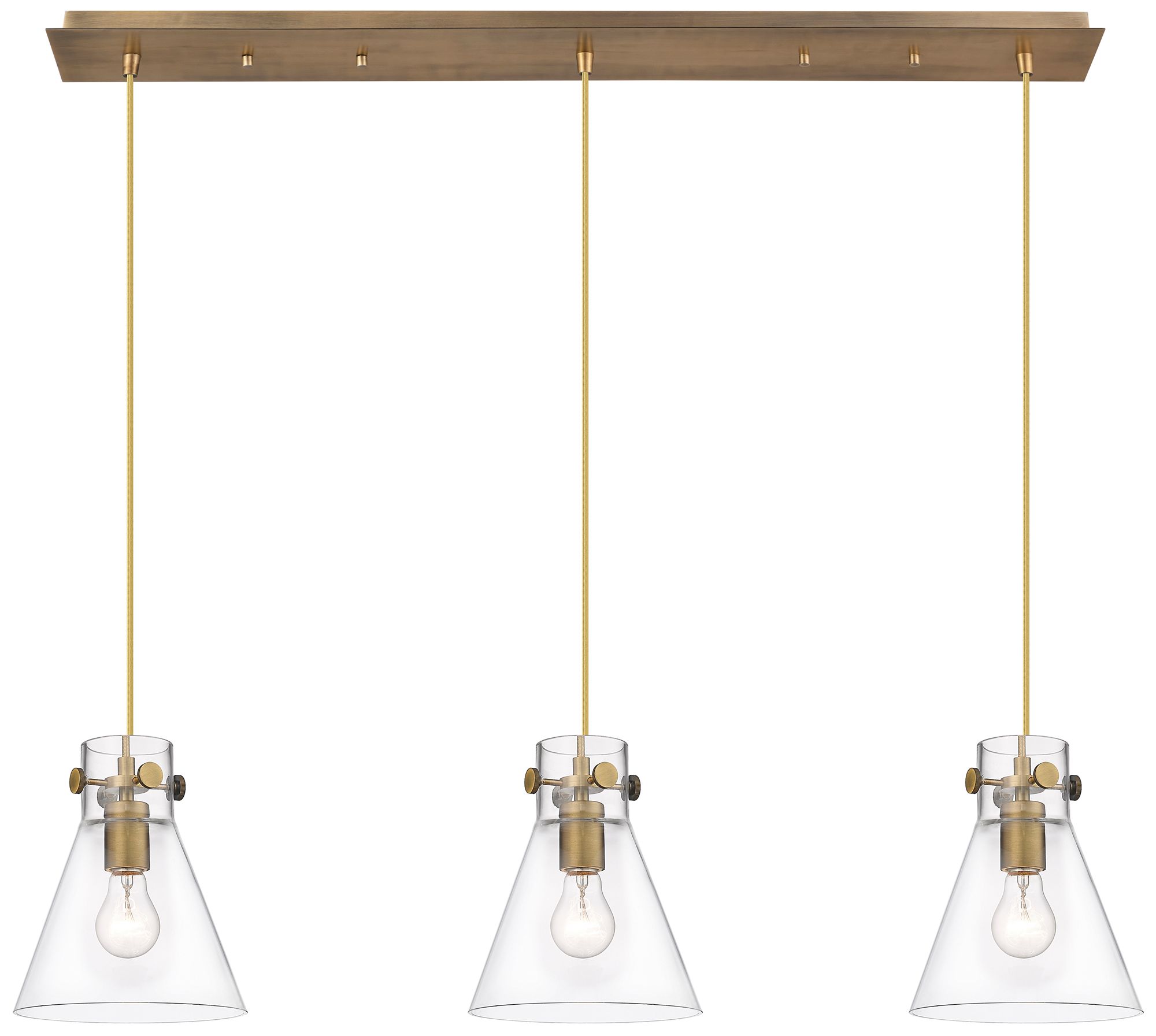 Innovations Lighting Malone 25.25"w 12 Light Polished Nickel Multi Pendant W/ Striped Shade