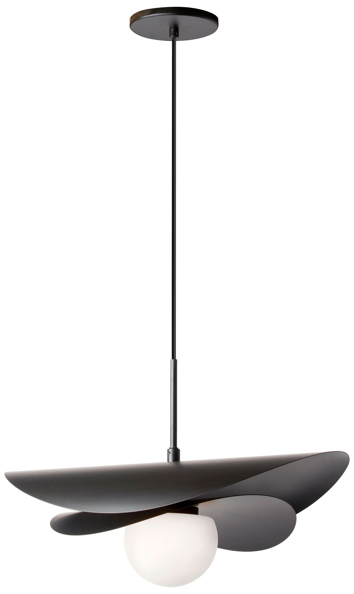 Dainolite Paven 20" Wide Matte Black 12w Led Pendant