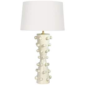 Regina Andrew Design Pom Pom White Ceramic Table Lamp