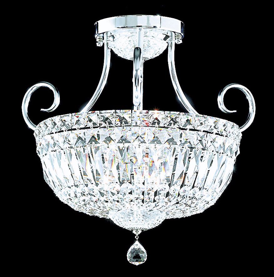 James R. Moder 15" Wide Prestige Crystal Ceiling Light