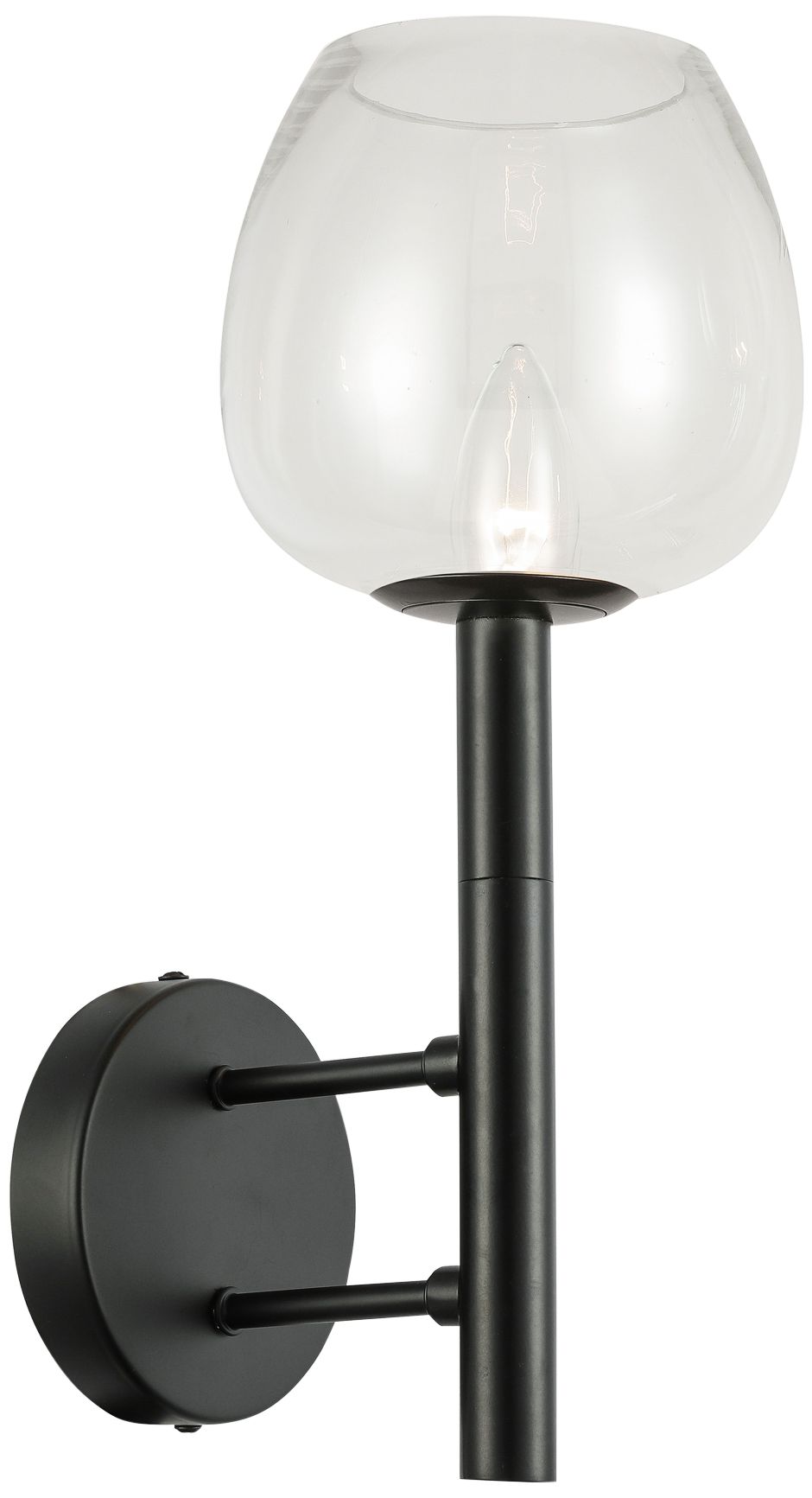 Nora 14 1/4" High Matte Black Wall Sconce