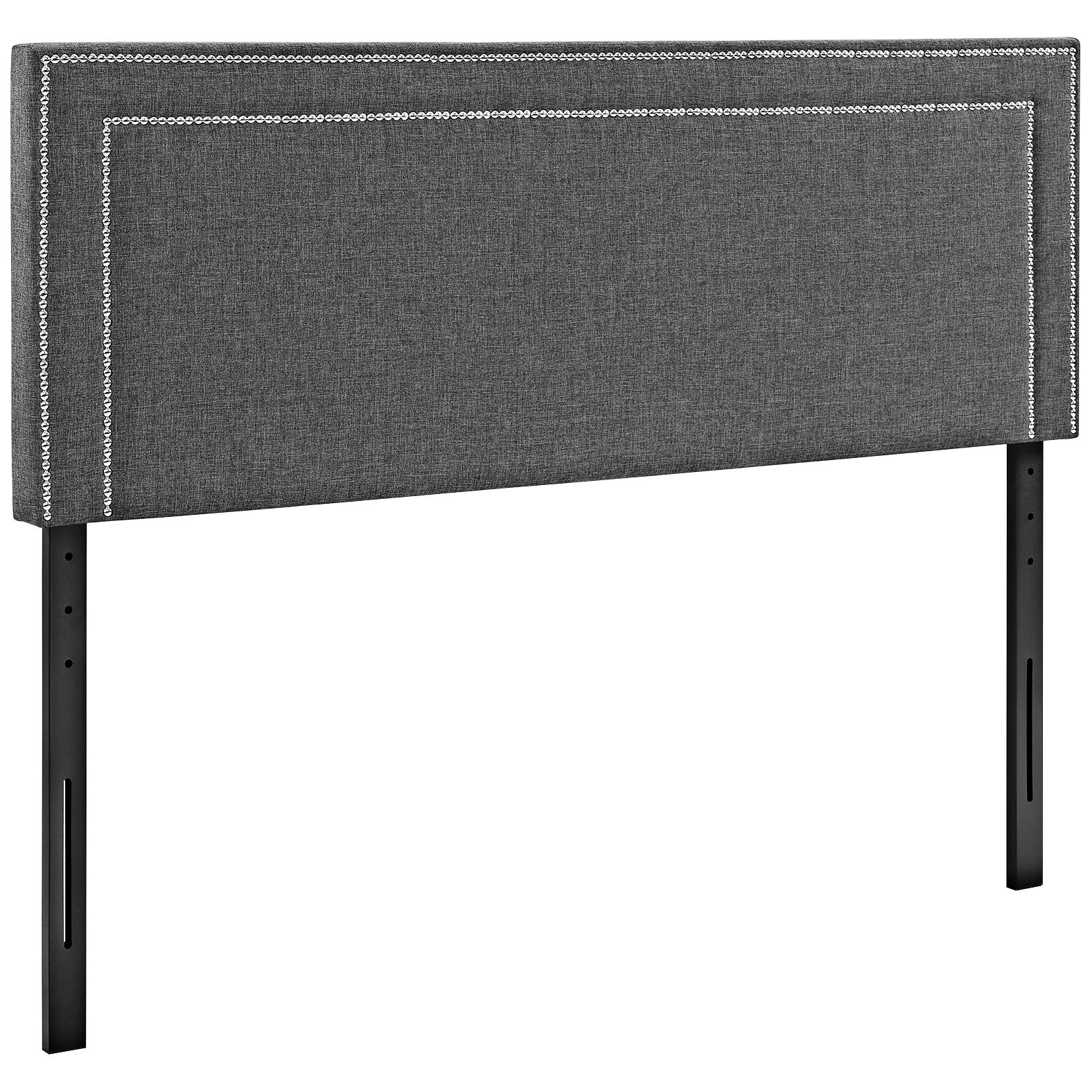 Jessamine Gray Fabric Queen Headboard