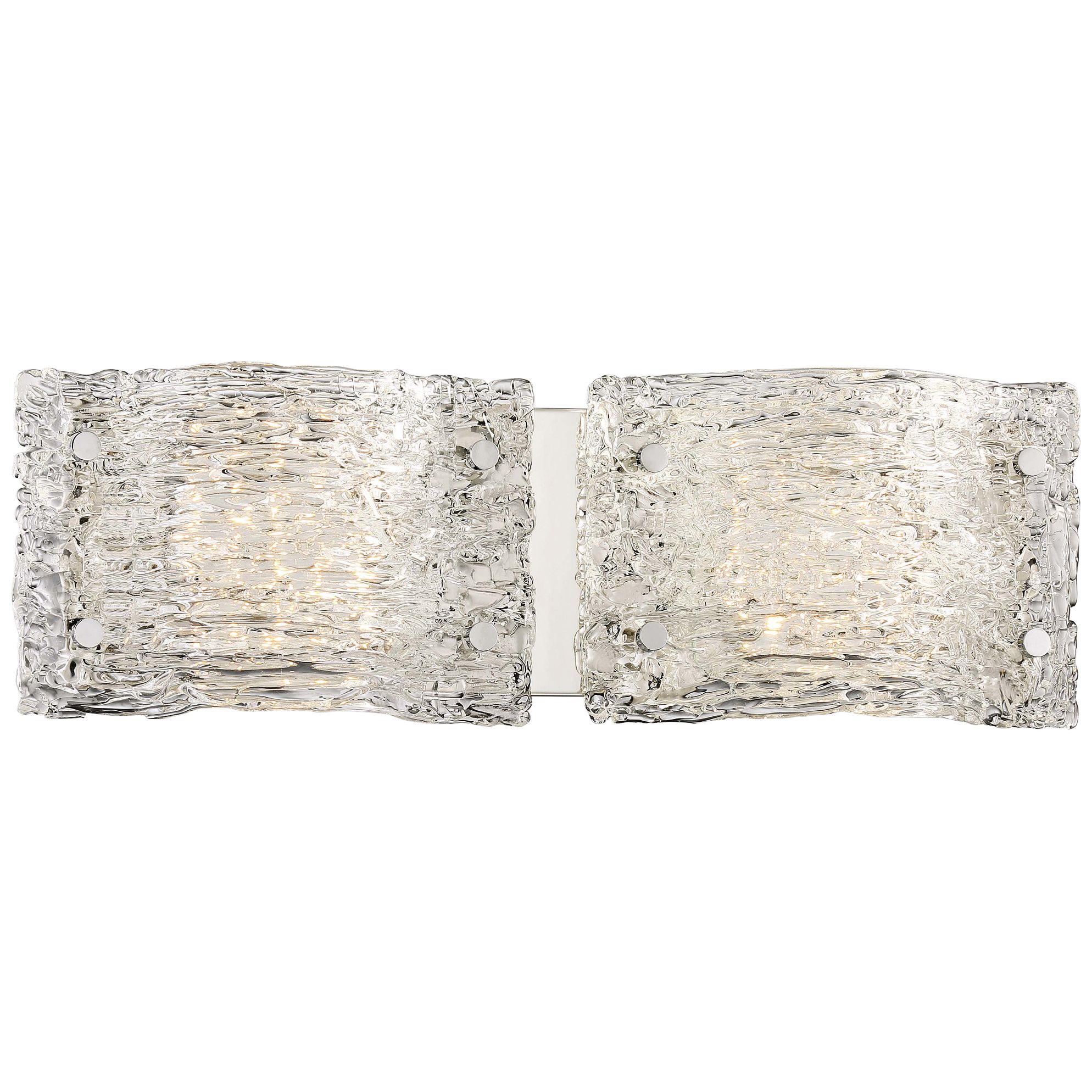 George Kovacs Forest Ice 6" High Chrome 2-LED Wall Sconce