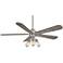 56" Minka Aire Alva Brushed Nickel LED Ceiling Fan
