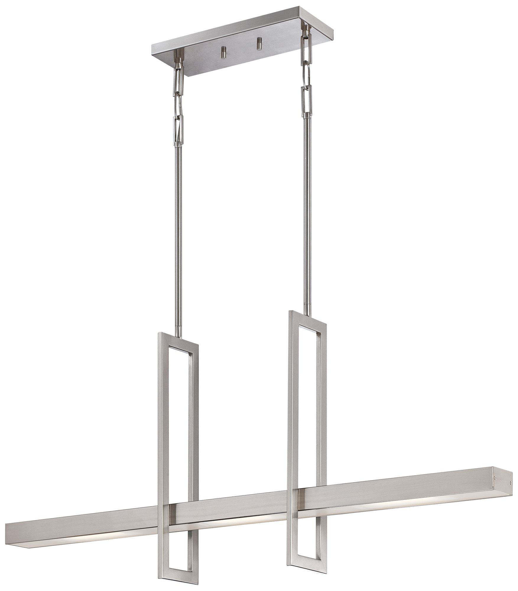 Frame 36" Wide Brushed Nickel LED Pendant Light