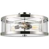 Feiss Harrow 19 3/4&quot;W Polished Nickel 3-Light Ceiling Light