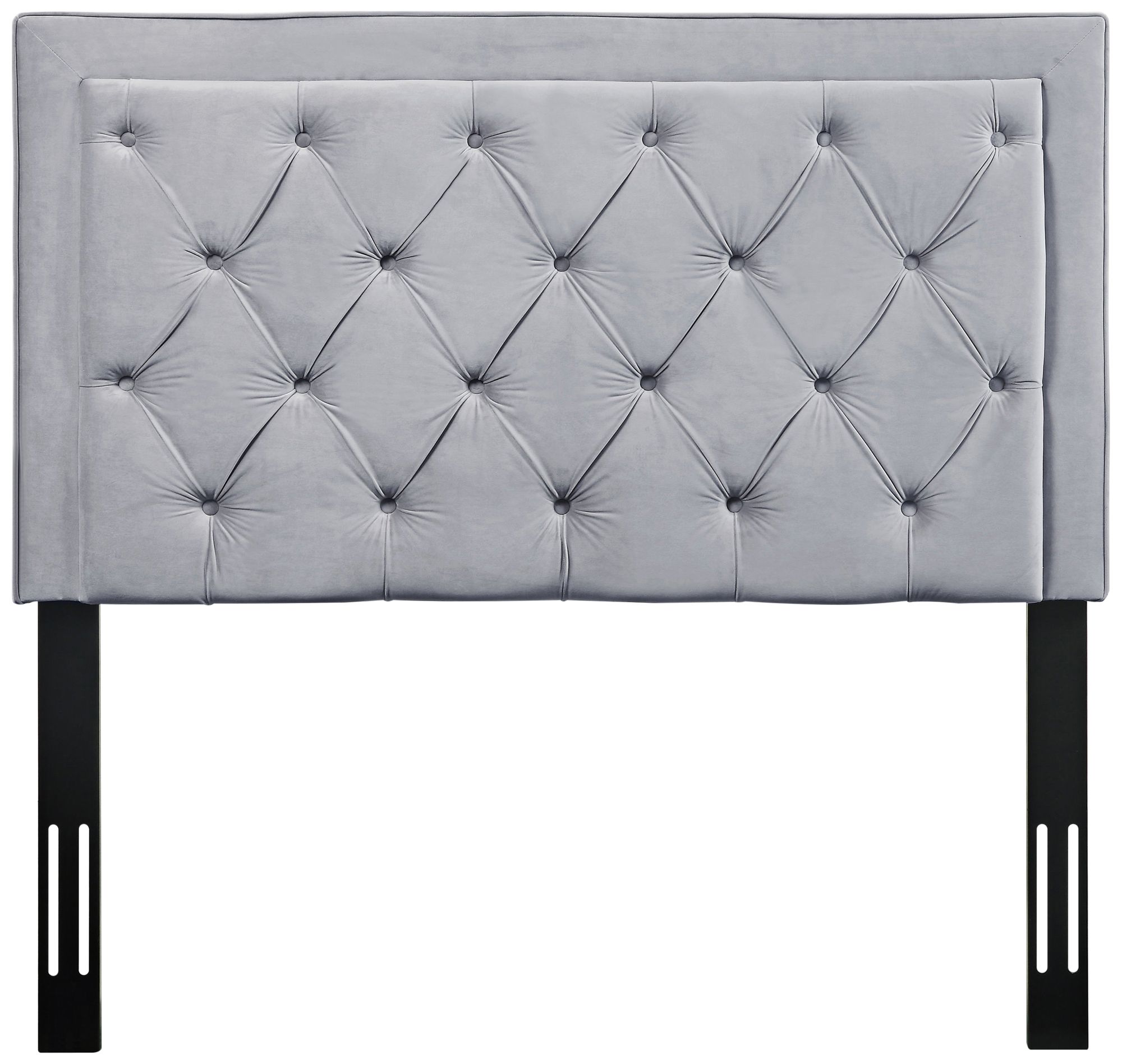 Nacht Gray Velvet Upholstered Headboard