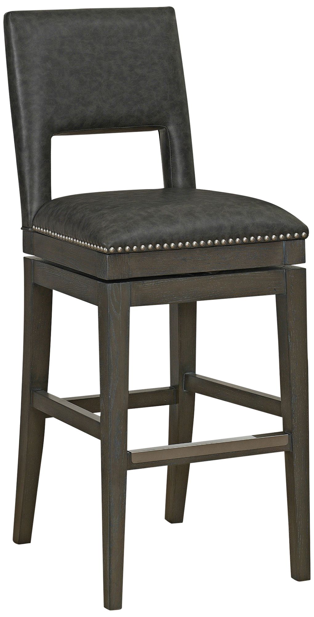 Tristan 30" Cadet Bonded Leather Swivel Barstool