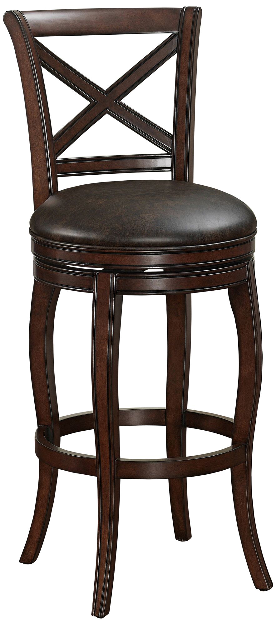 Portland 30" Tobacco Bonded Leather and Navajo Barstool