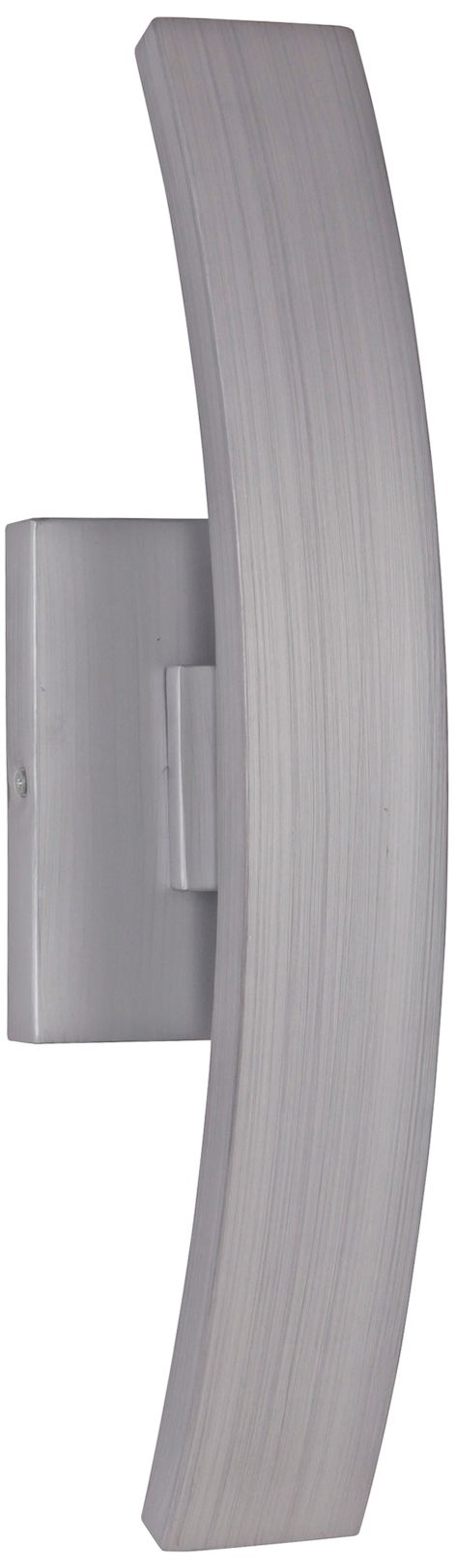 Arcus 16"H Brushed Aluminum LED Pocket Outdoor Wall Light