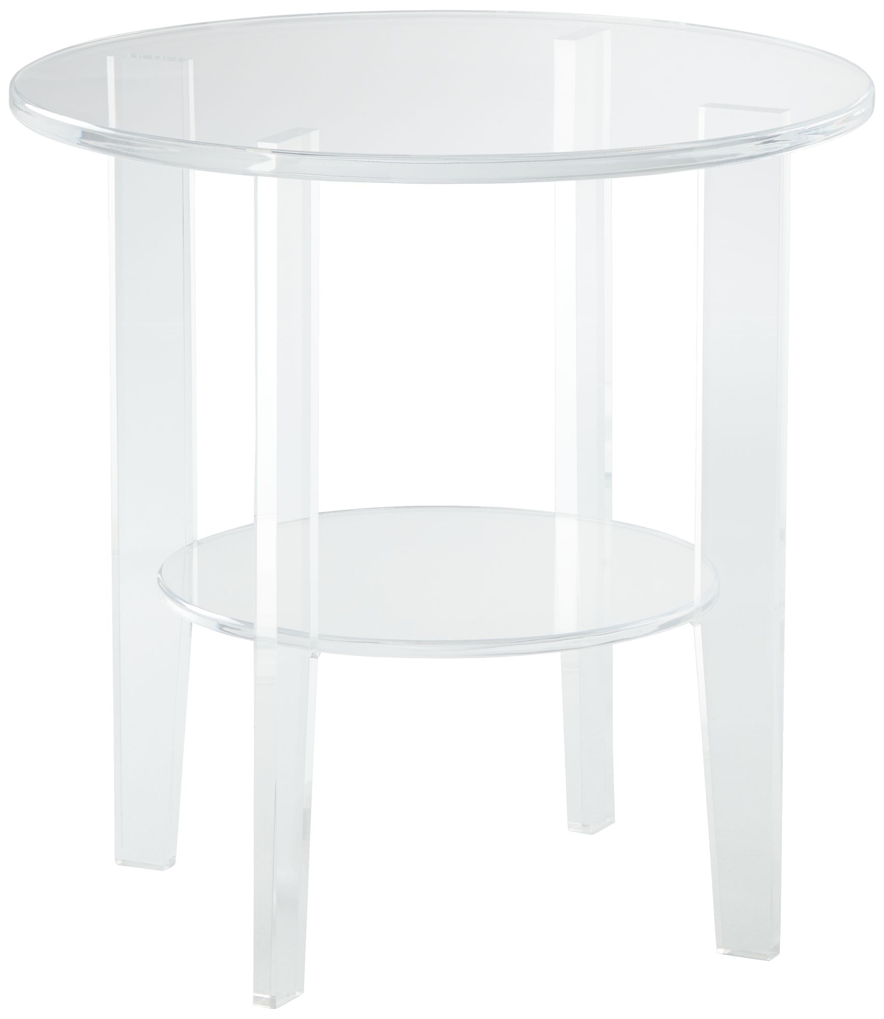 Erica Clear Acrylic Round Accent Table