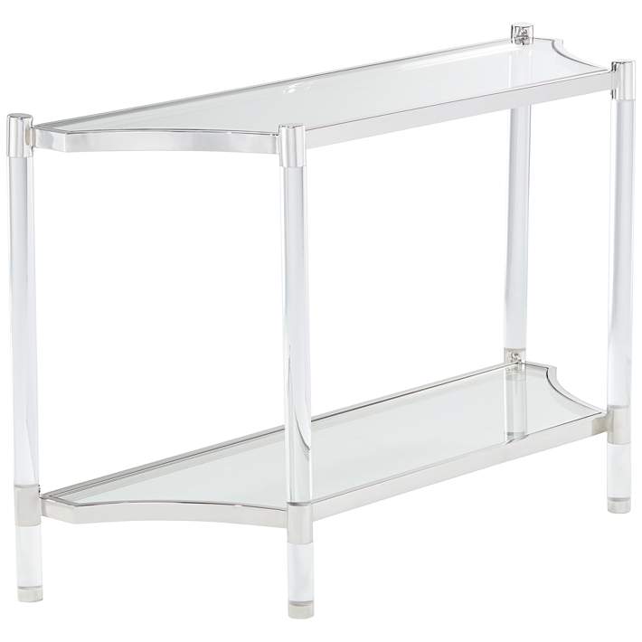 Erica 48 Wide Clear Acrylic Console, 60 Inch Wide Acrylic Console Table