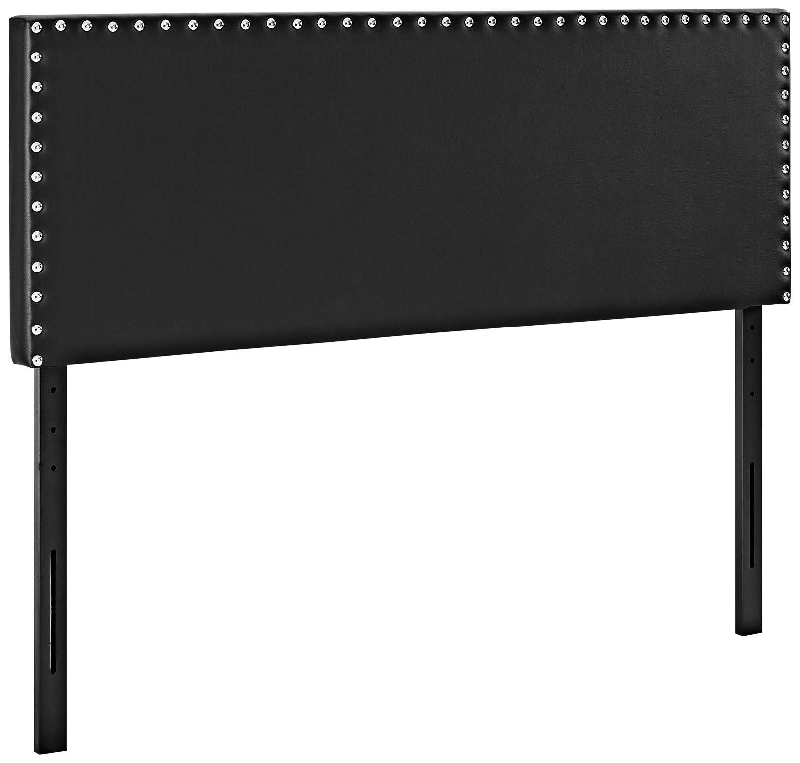 Phoebe Black Vinyl Upholstered Headboard