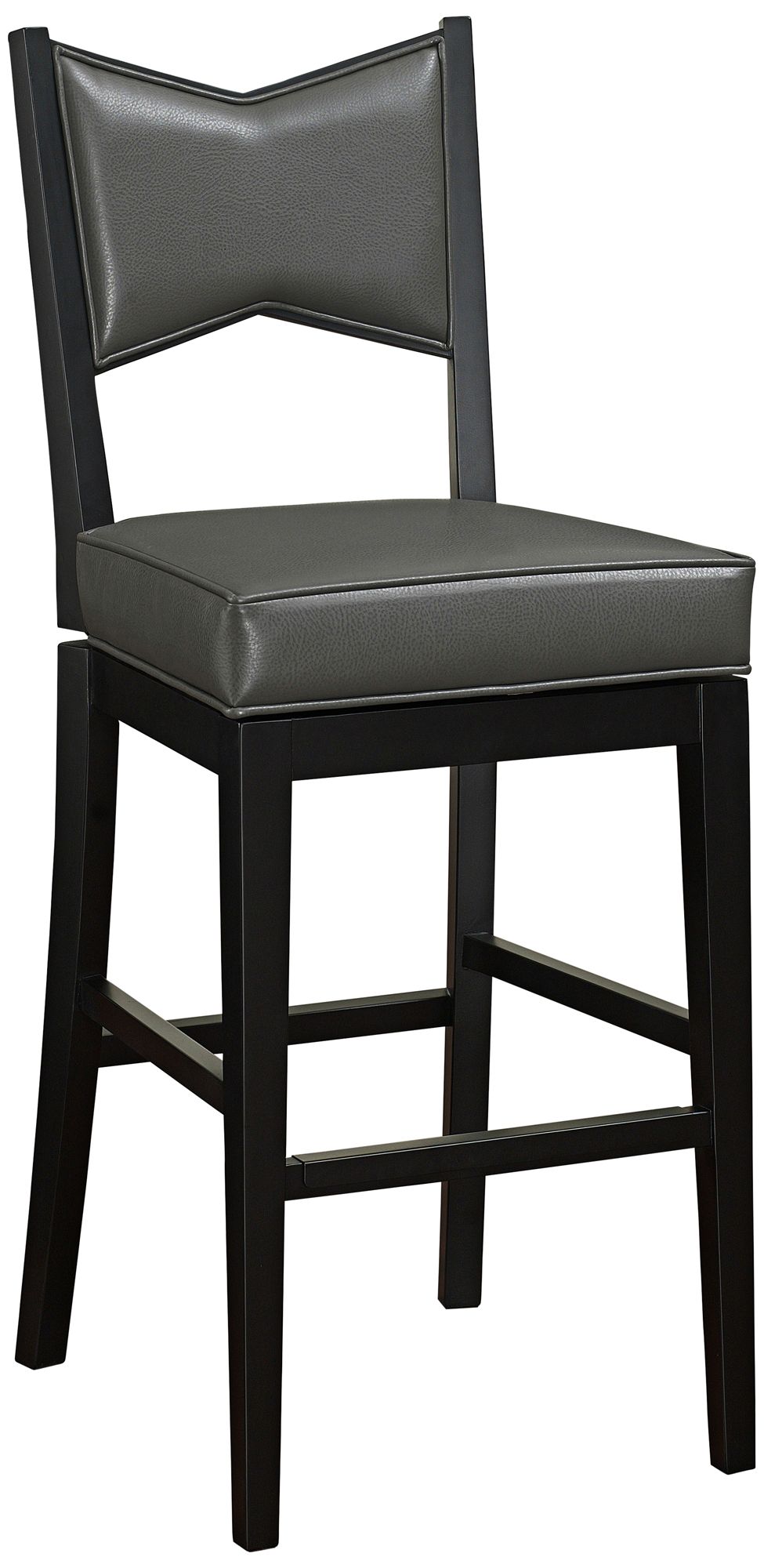 Hunter 30 Gray Bonded Leather Swivel Barstool 34t04 Lamps Plus