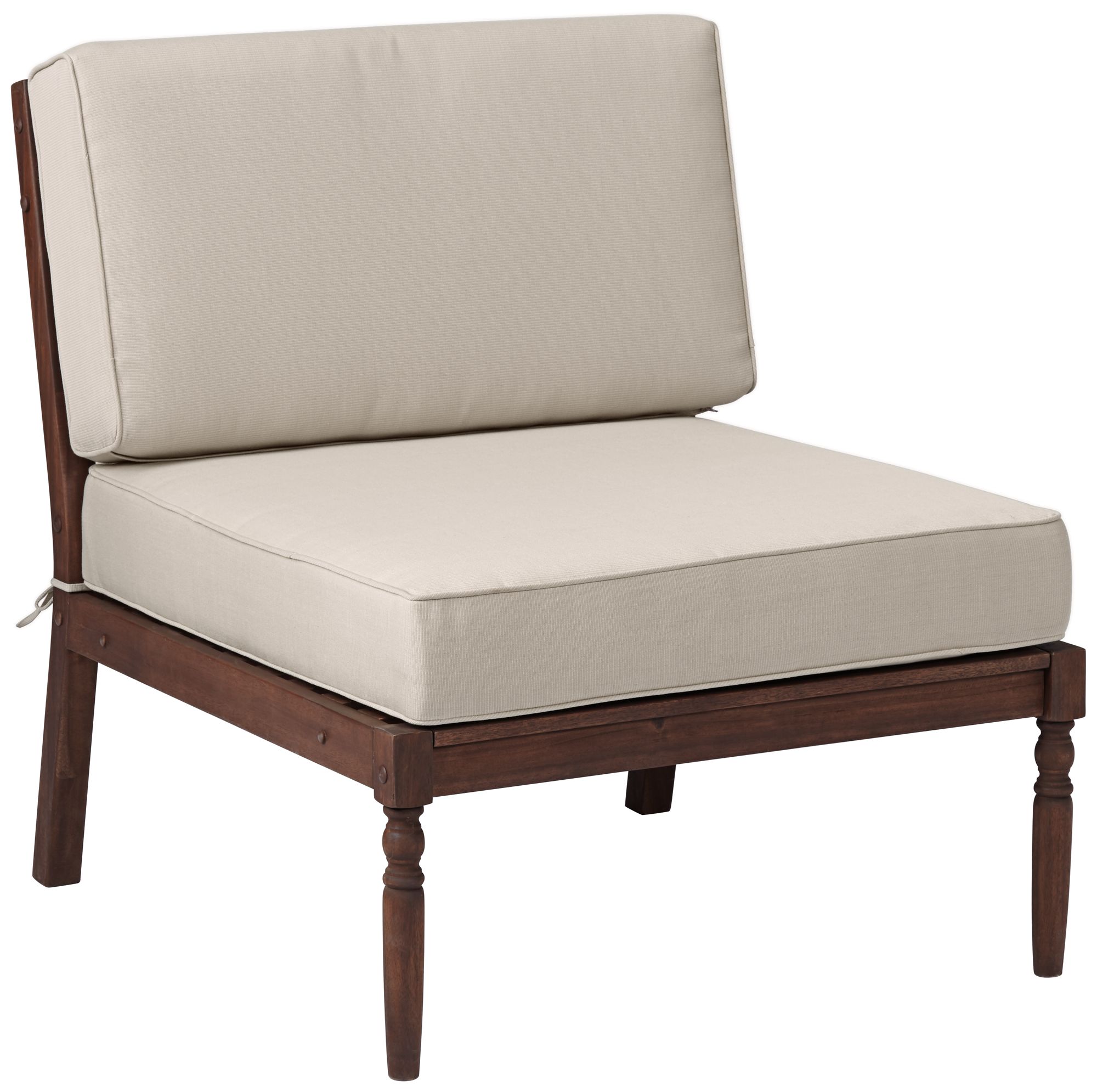 Napa Modular Natural Dark Oil Acacia Armless Chair