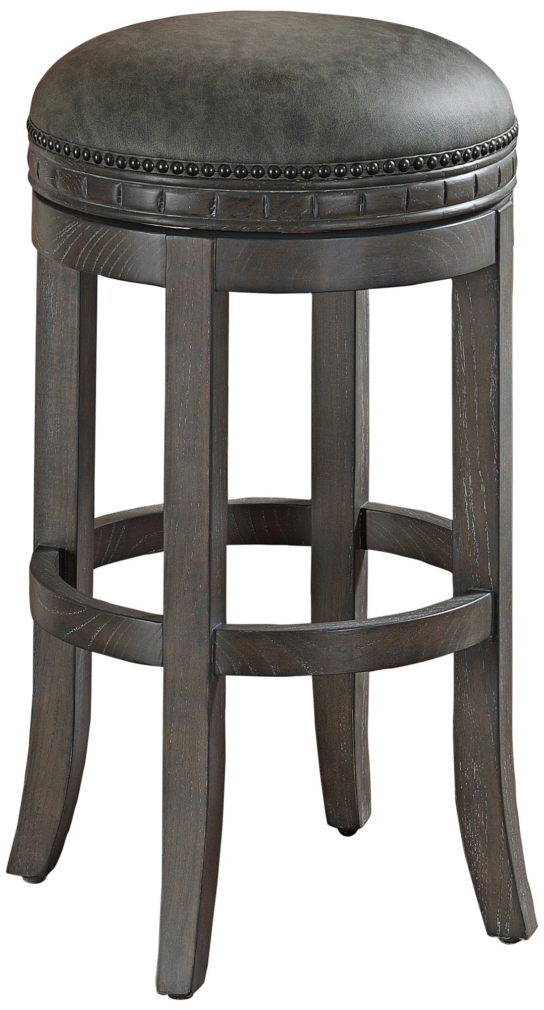 Sonoma 26" Charcoal Bonded Leather Swivel Counter Stool