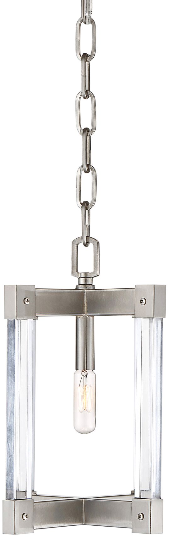 Varaluz Halcyon 9" Wide Satin Nickel Mini Pendant