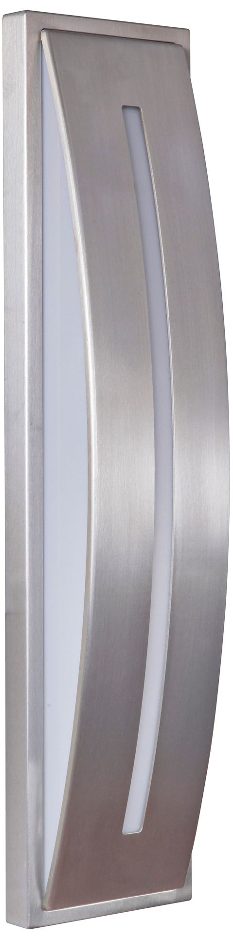 Luna 17" High Satin Aluminum LED Pocket Outdoor Wall Light