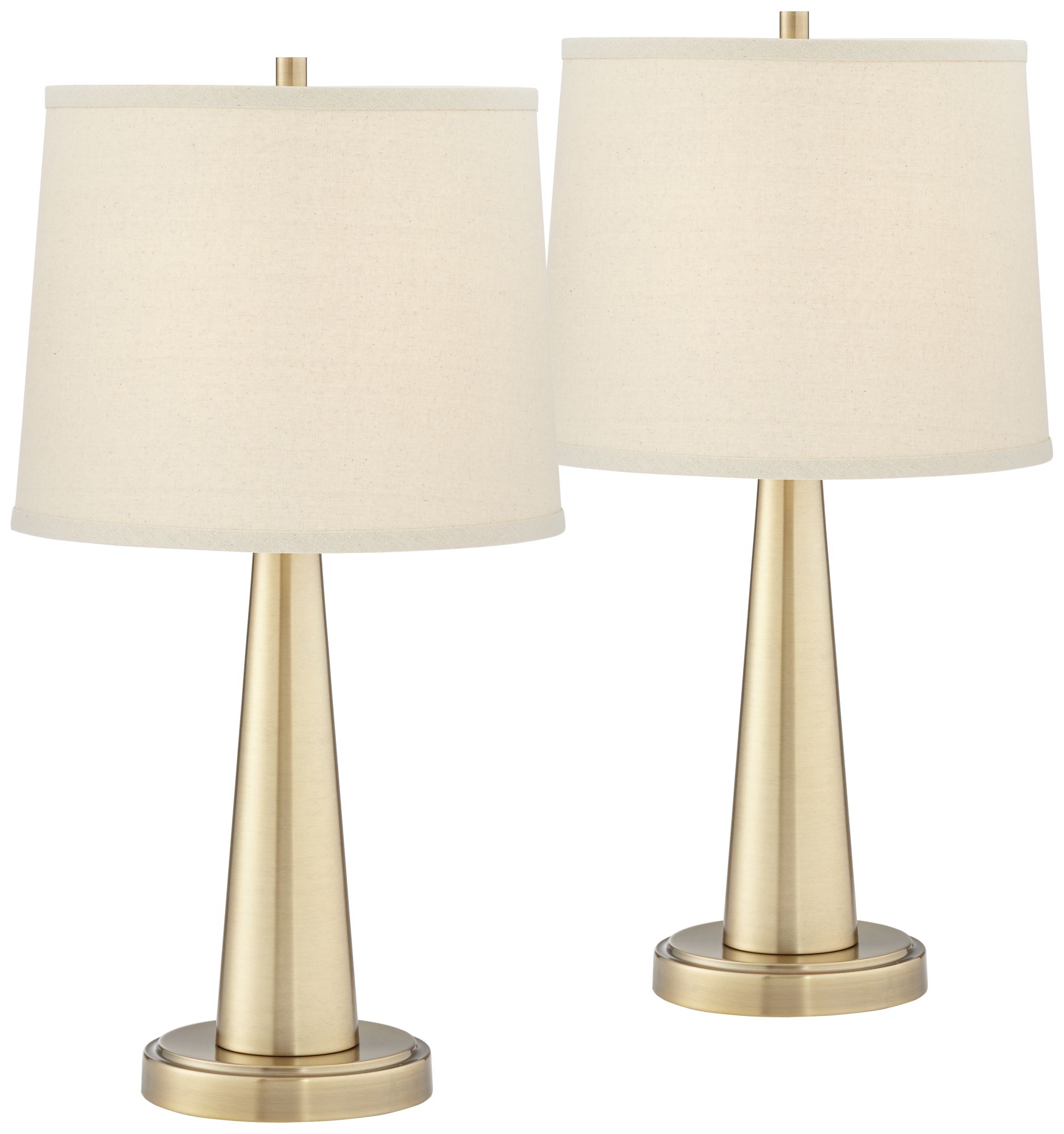 Karla Brass USB Table Lamps Set of 2