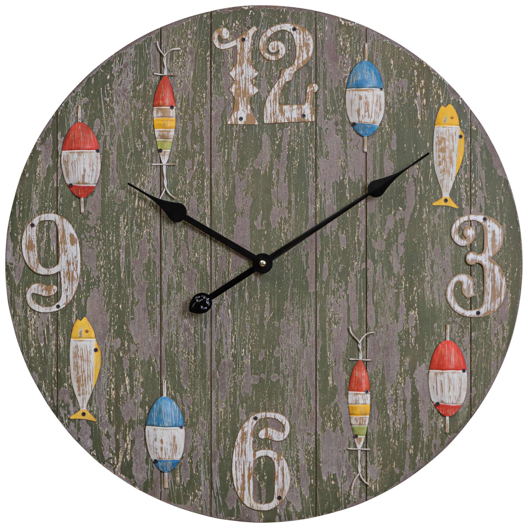 Gone Fishing 24" Wide Lure Wall Clock 