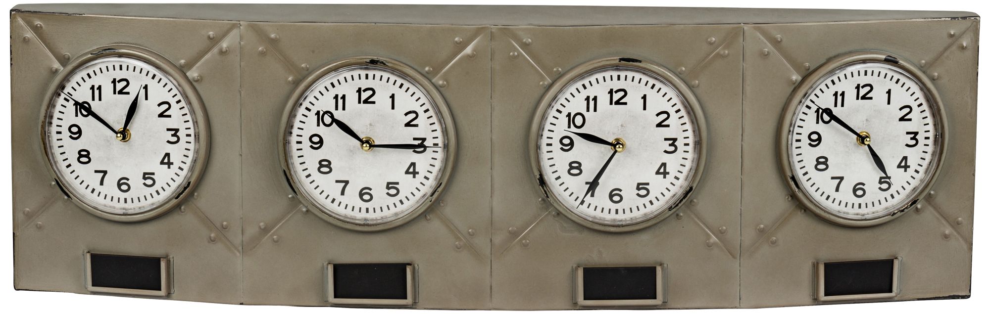 Tunnel 35 1/4" Wide Time Zones Table Clock