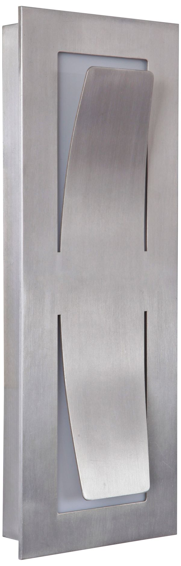 Enzo 13" High Satin Aluminum LED Pocket Outdoor Wall Light