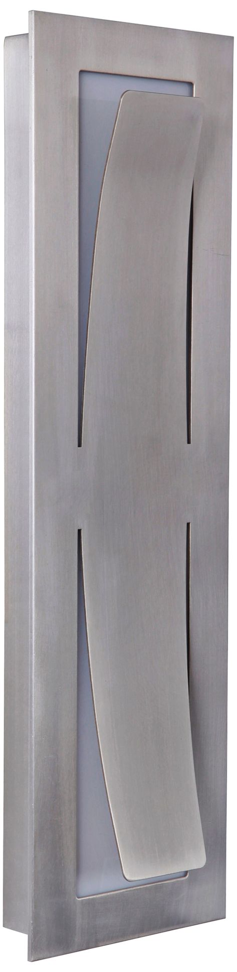 Enzo 17 3/4"H Satin Aluminum LED Pocket Outdoor Wall Light