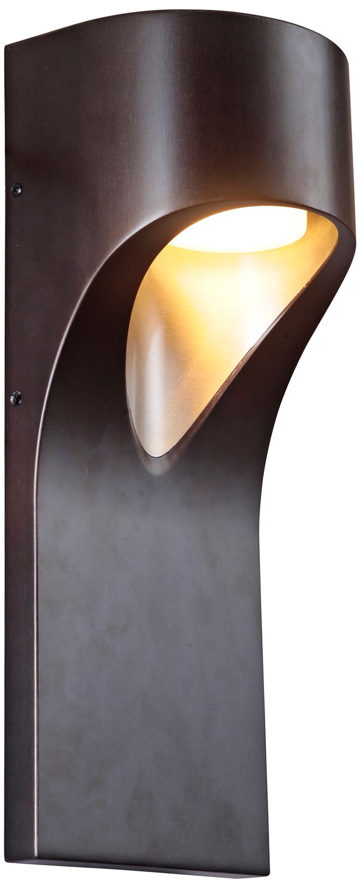 Fusion 15" High Black Nickel LED Pocket Outdoor Wall Light