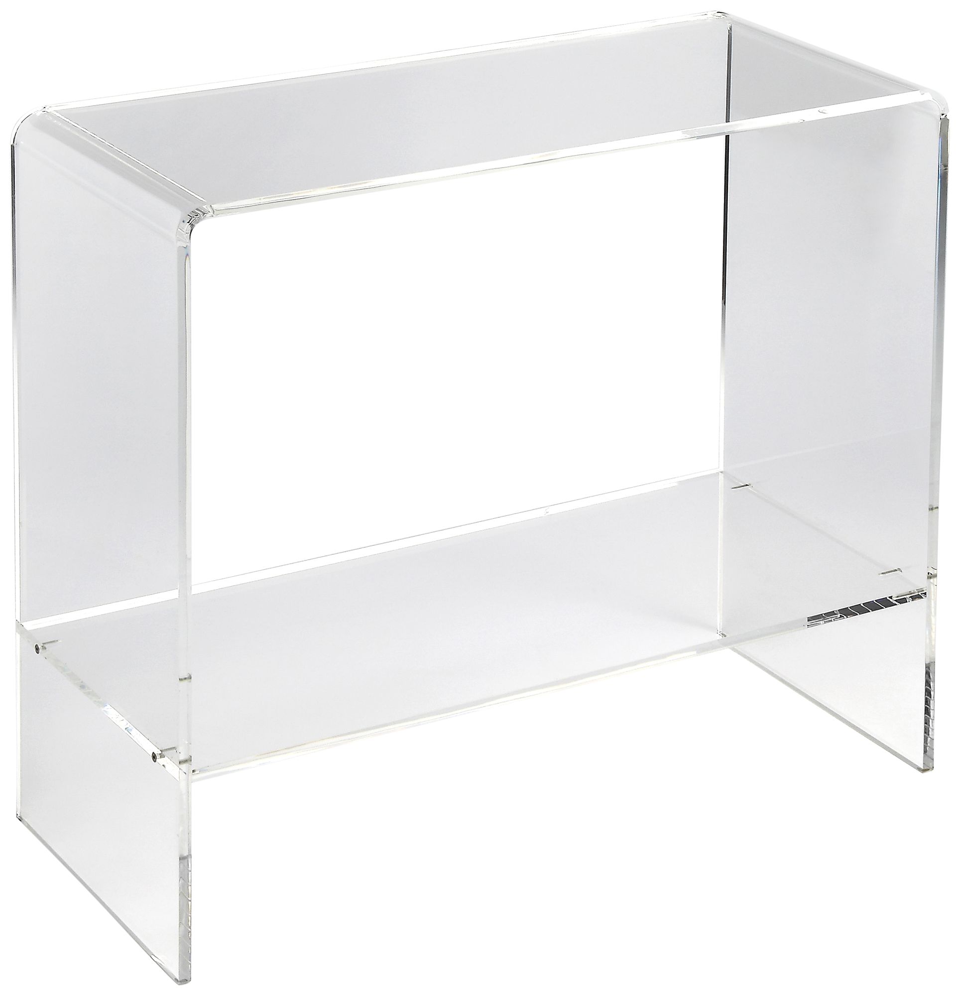 Crystal 32" Wide Clear Acrylic 1-Shelf Modern Console Table