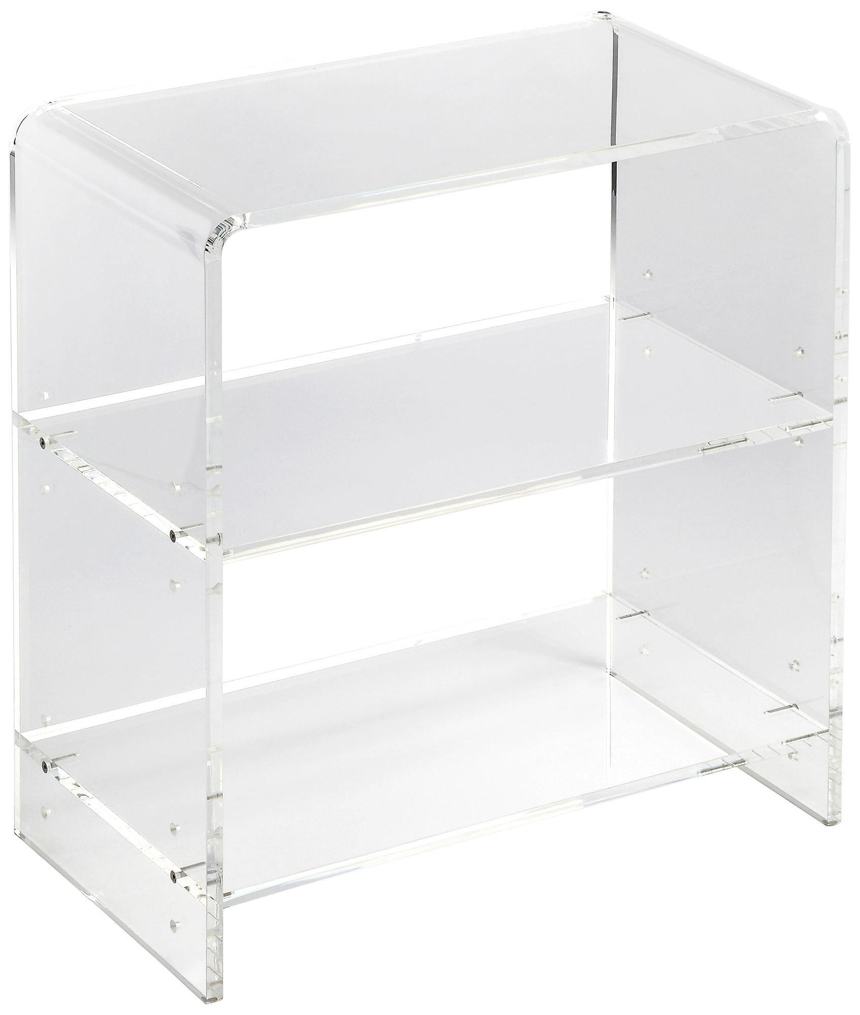 Crystal 22" Wide Clear Acrylic 2Shelf Bookcase 34X81 Lamps Plus