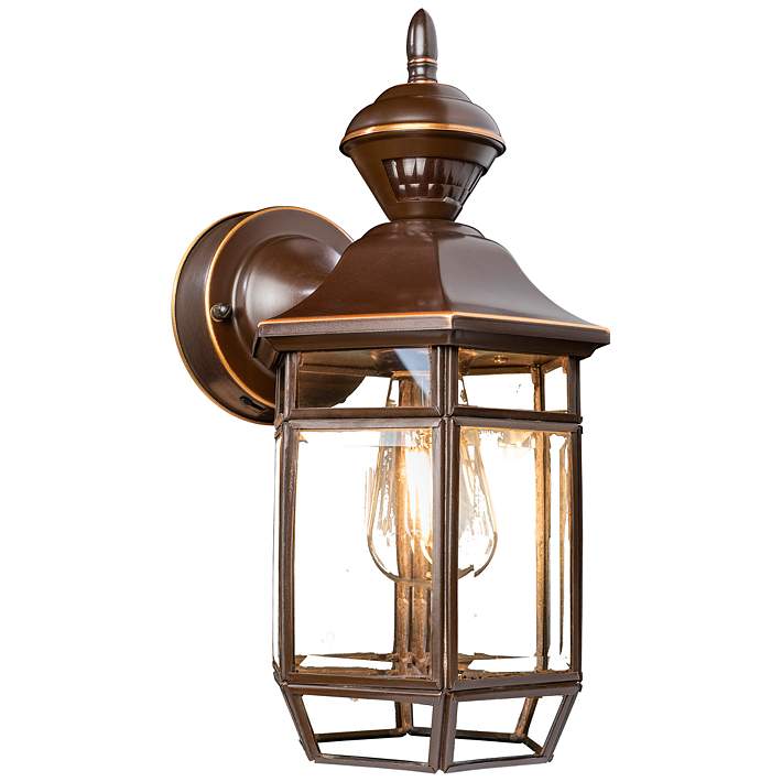 Antique Copper 13 1 2 Dusk To Dawn, Outdoor Wall Sconce Dusk To Dawn