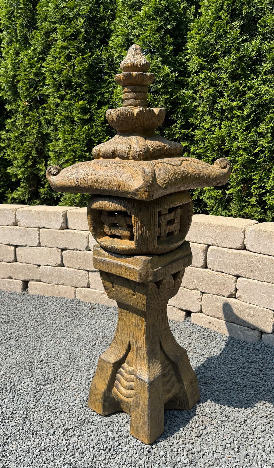 Japanese Lantern 43" High Antique Iron Garden Accent